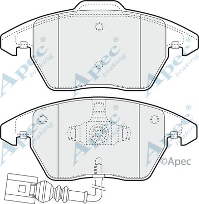 APEC BRAKING Комплект тормозных колодок, дисковый тормоз PAD1313
